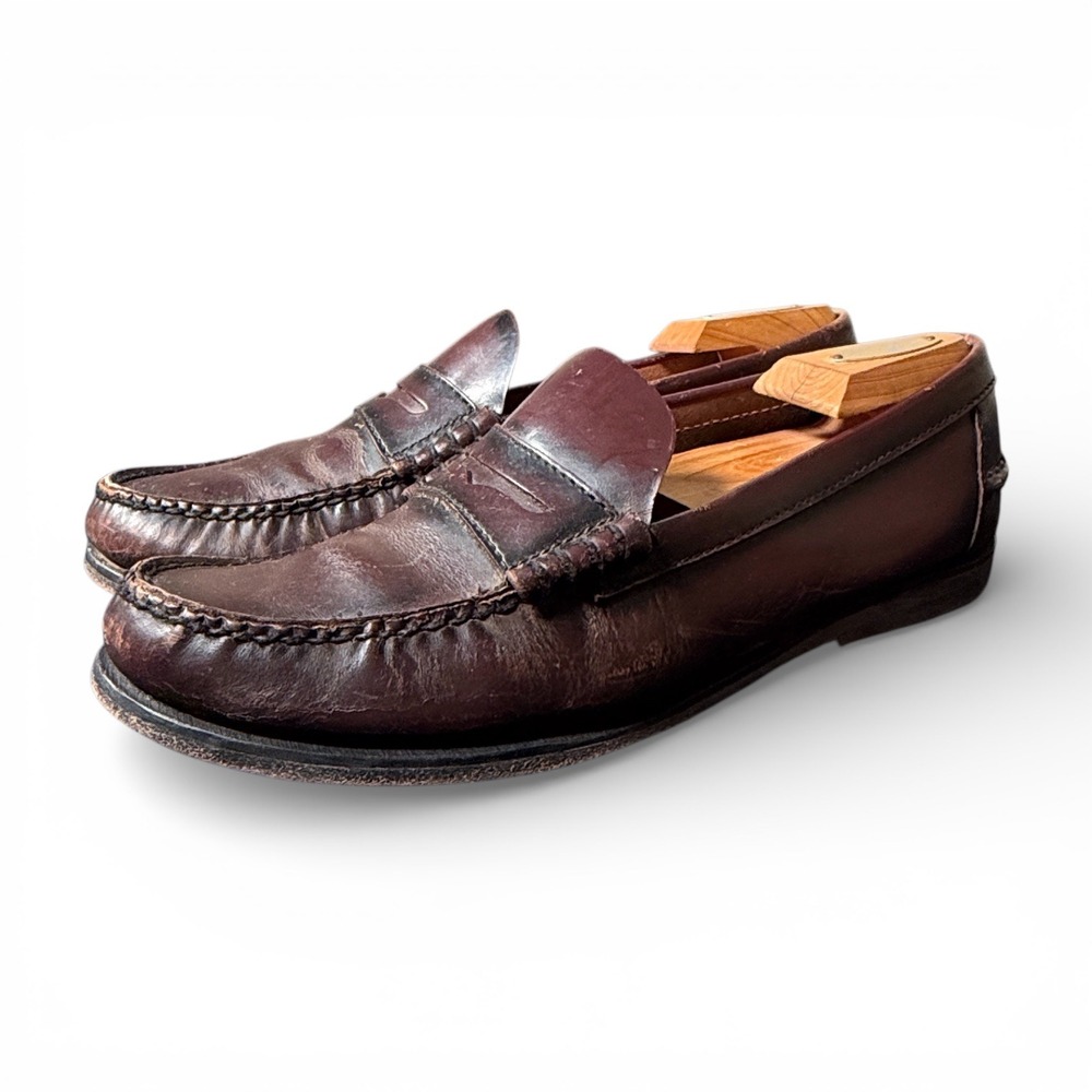 Florsheim Berkley Mens Moc Toe Penny Loafer Slip On Leather Shoes Size 10D